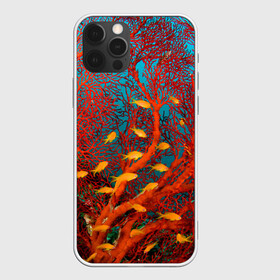 Чехол для iPhone 12 Pro с принтом Коралловые рыбки , силикон | область печати: задняя сторона чехла, без боковых панелей | Тематика изображения на принте: коралловые | море | океан | подводный мир | рифы | рыбки | рыбы
