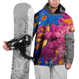 Накидка на куртку 3D с принтом Коралловые рыбки , 100% полиэстер |  | коралловые | море | океан | подводный мир | рифы | рыбки | рыбы