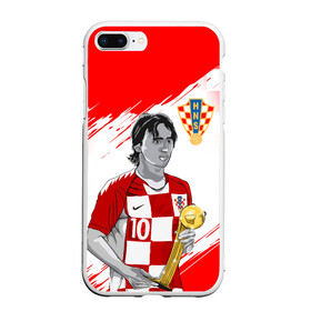 Чехол для iPhone 7Plus/8 Plus матовый с принтом ЛУКА МОДРИЧ LUKA MODRIC , Силикон | Область печати: задняя сторона чехла, без боковых панелей | Тематика изображения на принте: football | luka modric | real madrid. | sport | лука модрич | реал мадрид | сборная хорватии | спорт | футбол