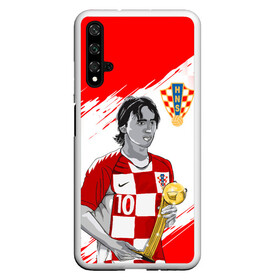 Чехол для Honor 20 с принтом ЛУКА МОДРИЧ LUKA MODRIC , Силикон | Область печати: задняя сторона чехла, без боковых панелей | football | luka modric | real madrid. | sport | лука модрич | реал мадрид | сборная хорватии | спорт | футбол