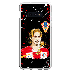 Чехол для Samsung S10E с принтом ЛУКА МОДРИЧ LUKA MODRIC , Силикон | Область печати: задняя сторона чехла, без боковых панелей | Тематика изображения на принте: football | luka modric | real madrid. | sport | лука модрич | реал мадрид | сборная хорватии | спорт | футбол