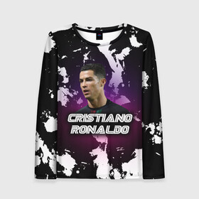 Женский лонгслив 3D с принтом Cristiano Ronaldo , 100% полиэстер | длинные рукава, круглый вырез горловины, полуприлегающий силуэт | cristiano | cristiano ronaldo | ronaldo | криштиану роналду | криштиану роналду душ сантуш авейру | португалия | ювентус