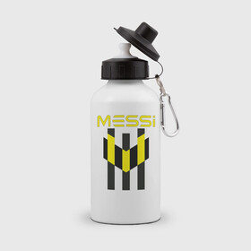 Бутылка спортивная с принтом Желто-черный образ лого Messi , металл | емкость — 500 мл, в комплекте две пластиковые крышки и карабин для крепления | argentina | barca | barcelona | fc barcelona | lionel messi | spain | sport | uefa | аргентина | барса | барселона | золотой мяч | игрок | испания | камп ноу | лео месси | лионель месси | мяч | спорт | тренер | уефа 
