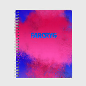 Тетрадь с принтом Far Cry 6 , 100% бумага | 48 листов, плотность листов — 60 г/м2, плотность картонной обложки — 250 г/м2. Листы скреплены сбоку удобной пружинной спиралью. Уголки страниц и обложки скругленные. Цвет линий — светло-серый
 | Тематика изображения на принте: far cry 6 | дым | игра | лого | надпись | частицы
