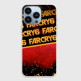 Чехол для iPhone 13 Pro с принтом Far Cry 6 ,  |  | far cry 6 | дым | игра | капли | лого | надпись | частицы