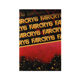 Обложка для паспорта матовая кожа с принтом Far Cry 6 , натуральная матовая кожа | размер 19,3 х 13,7 см; прозрачные пластиковые крепления | far cry 6 | дым | игра | капли | лого | надпись | частицы