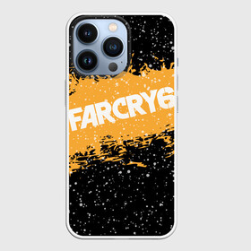Чехол для iPhone 13 Pro с принтом Far Cry 6 ,  |  | far cry 6 | игра | капли | лого | надпись | снег | частицы