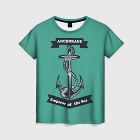 Женская футболка 3D с принтом Якорь и море , 100% полиэфир ( синтетическое хлопкоподобное полотно) | прямой крой, круглый вырез горловины, длина до линии бедер | якорь
море
океан
перевозки
корабль