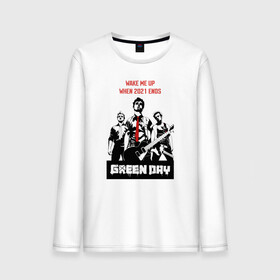 Мужской лонгслив хлопок с принтом Green day: wake me up , 100% хлопок |  | billie joe armstrong | green day | punk | rock | wake me up | билли джо | грин дей | панк | рок