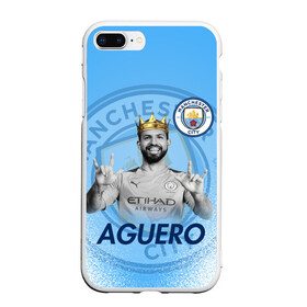 Чехол для iPhone 7Plus/8 Plus матовый с принтом СЕРХИО АГУЭРО SERGIO AGUERO , Силикон | Область печати: задняя сторона чехла, без боковых панелей | football | manchester city | sergio leonel aguero del castillo | sport | манчестер сити | сборная аргентины. | спорт | футбол