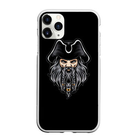Чехол для iPhone 11 Pro Max матовый с принтом Морской Капитан Чёрная Борода , Силикон |  | Тематика изображения на принте: грабитель | злодей | капитан | пират | пираты | разбойник