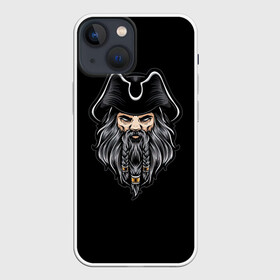 Чехол для iPhone 13 mini с принтом Морской Капитан Чёрная Борода ,  |  | грабитель | злодей | капитан | пират | пираты | разбойник
