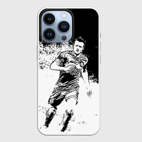 Чехол для iPhone 13 Pro с принтом Джейми Варди ,  |  | jamie vardy | king power | lester city | англия | британия | гол | джейми варди | известные личности | лестер сити | мужчинам | спорт | спортсмены | футбол | футболист | хобби | черно белый