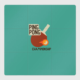 Магнитный плакат 3Х3 с принтом ping-pong , Полимерный материал с магнитным слоем | 9 деталей размером 9*9 см | ping pong | sport | tennis | настольный теннис | пинг понг | ракетка | спорт | теннис