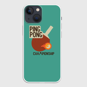 Чехол для iPhone 13 mini с принтом ping pong ,  |  | ping pong | sport | tennis | настольный теннис | пинг понг | ракетка | спорт | теннис