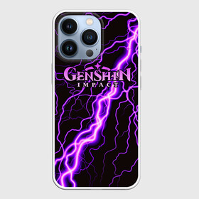 Чехол для iPhone 13 Pro с принтом GENSHIN IMPACT МОЛНИЯ НЕОН ,  |  | genshin impact | neon | гениш импакт | генши импакт | геншин импакт | игра | молния | неон