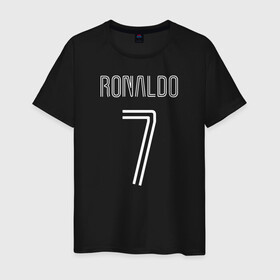 Мужская футболка хлопок с принтом Ronaldo 7 номер на груди , 100% хлопок | прямой крой, круглый вырез горловины, длина до линии бедер, слегка спущенное плечо. | 7 | champion | cr7 | cristiano ronaldo | fifa | football | football club | juventus | soccer | uefa | игра | криштиану роналду | лига чемпионов | реал мадрид | сборная португалии | спорт | уефа | фифа | фк | футбол | футболь