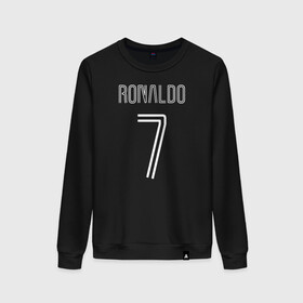 Женский свитшот хлопок с принтом Ronaldo 7 номер на груди , 100% хлопок | прямой крой, круглый вырез, на манжетах и по низу широкая трикотажная резинка  | 7 | champion | cr7 | cristiano ronaldo | fifa | football | football club | juventus | soccer | uefa | игра | криштиану роналду | лига чемпионов | реал мадрид | сборная португалии | спорт | уефа | фифа | фк | футбол | футболь