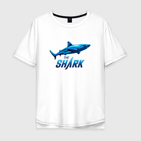 Мужская футболка хлопок Oversize с принтом Акула. The Shark , 100% хлопок | свободный крой, круглый ворот, “спинка” длиннее передней части | shark | акула | акуленок | акулы | жители | клыки | море | морские | океан | рыба | черные