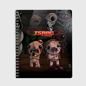 Тетрадь с принтом The Binding of Isaac | Жертвоприношение Исаака (Z) , 100% бумага | 48 листов, плотность листов — 60 г/м2, плотность картонной обложки — 250 г/м2. Листы скреплены сбоку удобной пружинной спиралью. Уголки страниц и обложки скругленные. Цвет линий — светло-серый
 | binding isaac | binding of isaac | the binding of isaac | голос бога | жертвоприношение исаака | исаак | компьютерная игра | маленький исаак