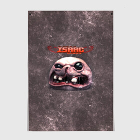 Постер с принтом The Binding of Isaac | ГОЛОВА (Z) , 100% бумага
 | бумага, плотность 150 мг. Матовая, но за счет высокого коэффициента гладкости имеет небольшой блеск и дает на свету блики, но в отличии от глянцевой бумаги не покрыта лаком | binding isaac | binding of isaac | the binding of isaac | голос бога | жертвоприношение исаака | исаак | компьютерная игра | маленький исаак