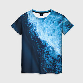 Женская футболка 3D с принтом море , 100% полиэфир ( синтетическое хлопкоподобное полотно) | прямой крой, круглый вырез горловины, длина до линии бедер | ocean | sea | киты | море | морские мотивы | морской принт | морской фон | океан | рыбы | текстуры