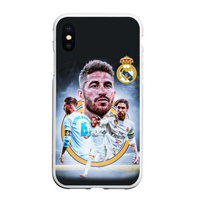 Чехол для iPhone XS Max матовый с принтом СЕРХИО РАМОС / SERGIO RAMOS , Силикон | Область печати: задняя сторона чехла, без боковых панелей | football | real madrid | sergio ramos | sport | uefa | реал мадрид | сборная испании. | серхио рамос | спорт | уефа | футбол