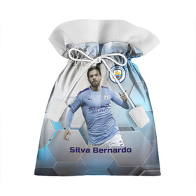 Подарочный 3D мешок с принтом Silva Bernardo Манчестер Сити , 100% полиэстер | Размер: 29*39 см | manchester city | бернарду силва | манчестер сити | сборная португалии | футбол | футболист