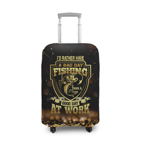 Чехол для чемодана 3D с принтом День на рыбалке , 86% полиэфир, 14% спандекс | двустороннее нанесение принта, прорези для ручек и колес | fish | карп | лето | отдых | поклев | рыба | рыбалка | рыболов | спиннинг | удилище | удочка