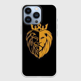 Чехол для iPhone 13 Pro с принтом Король Лев ,  |  | golden lion | голова льва | король африки | король леса | лев | лев (корона на голове) | лев царь зверей | царь зверей