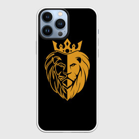 Чехол для iPhone 13 Pro Max с принтом Король Лев ,  |  | golden lion | голова льва | король африки | король леса | лев | лев (корона на голове) | лев царь зверей | царь зверей