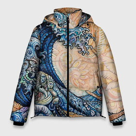 Мужская зимняя куртка 3D с принтом Indian Ocean psychedelics , верх — 100% полиэстер; подкладка — 100% полиэстер; утеплитель — 100% полиэстер | длина ниже бедра, свободный силуэт Оверсайз. Есть воротник-стойка, отстегивающийся капюшон и ветрозащитная планка. 

Боковые карманы с листочкой на кнопках и внутренний карман на молнии. | abstrction | acid | colors | psychedelics | индия | океан | узоры