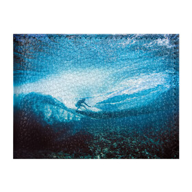 Обложка для студенческого билета с принтом Под водой , натуральная кожа | Размер: 11*8 см; Печать на всей внешней стороне | море | морская волна | океан | под водой | серфер | серфинг
