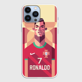 Чехол для iPhone 13 Pro Max с принтом Криштиану Роналду ,  |  | Тематика изображения на принте: cristiano ronaldo | fc portugal | криштиану роналду | сборная | фк португалия | футбол