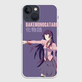 Чехол для iPhone 13 mini с принтом Истории монстров ,  |  | bakemonogatari | hitagi | monogatari | senjougahara | истории монстров | сэндзёгахара | хитаги | цикл историй