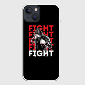 Чехол для iPhone 13 с принтом FIGHT ,  |  | boxing | fight club | mma | ufc | боевые искусства | боец | бои | бойцовский клуб | бокс | боксёр | борьба | воин | единоборства | кикбоксинг | майк тайсон | мма | муай тай | мухаммед али | рукопашный бой | сила