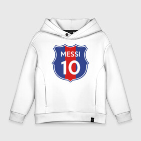 Детское худи Oversize хлопок с принтом Lionel Messi 10 эмблема с флагом , френч-терри — 70% хлопок, 30% полиэстер. Мягкий теплый начес внутри —100% хлопок | боковые карманы, эластичные манжеты и нижняя кромка, капюшон на магнитной кнопке | Тематика изображения на принте: argentina | barca | barcelona | fc barcelona | lionel messi | spain | sport | uefa | аргентина | барса | барселона | золотой мяч | игрок | испания | камп ноу | лео месси | лионель месси | мяч | спорт | тренер | уефа 