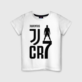 Детская футболка хлопок с принтом Juventus CR7 Cristiano Ronaldo , 100% хлопок | круглый вырез горловины, полуприлегающий силуэт, длина до линии бедер | 7 | champion | cr7 | cristiano ronaldo | fifa | football | football club | juventus | soccer | uefa | игра | криштиану роналду | лига чемпионов | реал мадрид | сборная португалии | спорт | уефа | фифа | фк | футбол | футболь