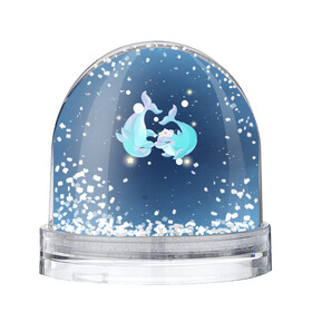 Игрушка Снежный шар с принтом Два дельфина , Пластик | Изображение внутри шара печатается на глянцевой фотобумаге с двух сторон | cute | dolphin | два дельфина | дельфин | дельфинами | милый | мир | подводный