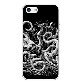 Чехол для iPhone 5/5S матовый с принтом Кракен Монстр , Силикон | Область печати: задняя сторона чехла, без боковых панелей | animal | beast | kraken | monster | ocean | octopus | sea | ship | water | вода | животные | звери | корабль | кракен | монстр | море | океан | осьминог | рыбы | щупальца