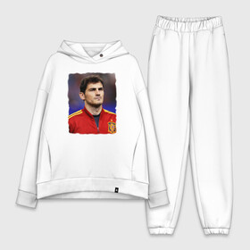 Женский костюм хлопок Oversize с принтом Iker Casillas Икер Касильяс ,  |  | iker casillas | известные личности | икер касильяс | испания | мужчинам | сборная испании | спорт | спортсмены | футбол | футболист | хобби