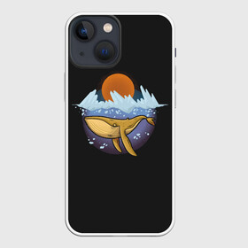 Чехол для iPhone 13 mini с принтом Whale in Ice ,  |  | dawn | depth | glaciers | mammal | ocean | sea | sunset | water | whale | вода | глубина | закат | кит | ледники | млекопитающее | море | океан | рассвет
