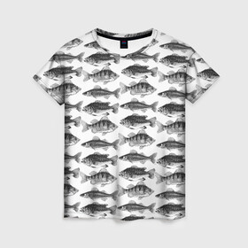 Женская футболка 3D с принтом рыбки , 100% полиэфир ( синтетическое хлопкоподобное полотно) | прямой крой, круглый вырез горловины, длина до линии бедер | ocean | sea | киты | море | морской принт | морской фон | океан | паттерн | рыбы | текстуры