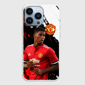 Чехол для iPhone 13 Pro с принтом Manchester United: Рашфорд. ,  |  | fc | fcmu | football | football club | manchester united | marcus rashford | red devils | sport | красные дьяволы | манчестер юнайтед | маркус рашфорд | спорт | фк | фкмю | футбол | футбольный клуб