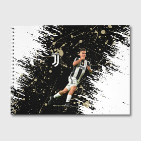 Альбом для рисования с принтом Juventus: Пауло Дибала. , 100% бумага
 | матовая бумага, плотность 200 мг. | Тематика изображения на принте: cr7 | juve | juventus | paulo dybala | ronaldo | пауло дибала | роналдо | ювентус