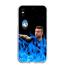 Чехол для iPhone XS Max матовый с принтом Atalanta Алехандро Гомес , Силикон | Область печати: задняя сторона чехла, без боковых панелей | alejandro gomez | atalanta | football | football club | sport | алехандро гомес | аталанта | спорт | спортивные | униформа | фирменные цвета | футбол | футбольный клуб