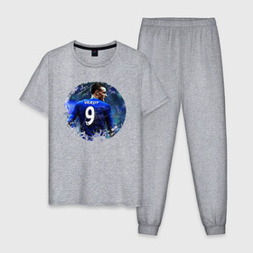 Мужская пижама хлопок с принтом Джейми Варди , 100% хлопок | брюки и футболка прямого кроя, без карманов, на брюках мягкая резинка на поясе и по низу штанин
 | джейми варди | популярные | футбол | футболист