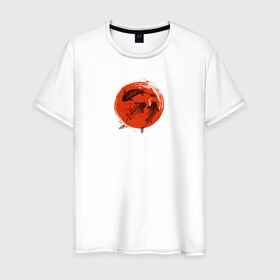 Мужская футболка хлопок с принтом Карпы кои , 100% хлопок | прямой крой, круглый вырез горловины, длина до линии бедер, слегка спущенное плечо. | карпы кои | кои | рыба | японские карпы | японские карпы кои