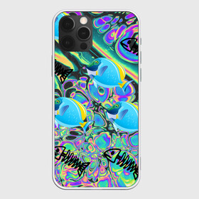 Чехол для iPhone 12 Pro Max с принтом Life cycle , Силикон |  | acid | colors | fish | life | ocean | море | океан | рыба