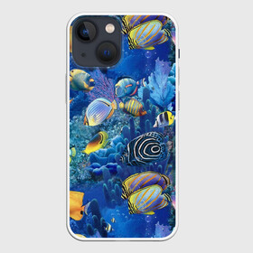 Чехол для iPhone 13 mini с принтом Коралловые рыбки ,  |  | дно морское | коралловые | кораллы | море | подводный мир | рыбки